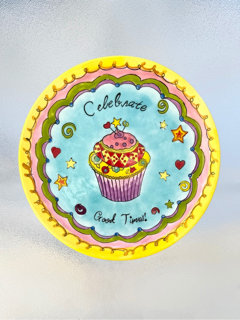 Certified International Cupcake Design “Celebrate Good Times” Sue Zipkin Plate
